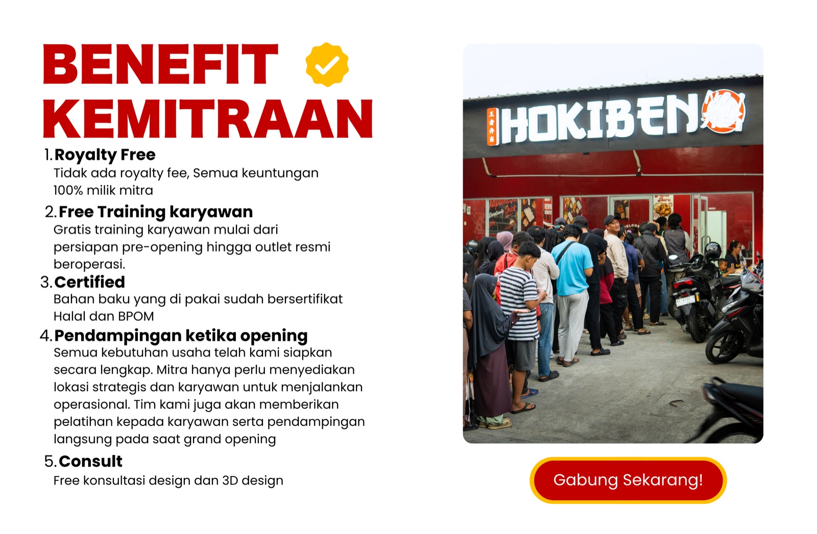 Benefit kemitraan Hokiben